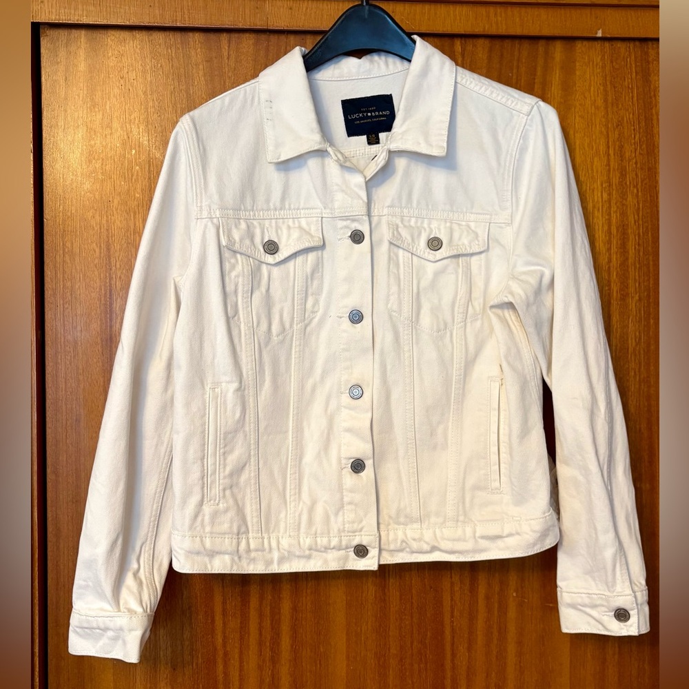 Lucky Brand White Denim Jean Jacket